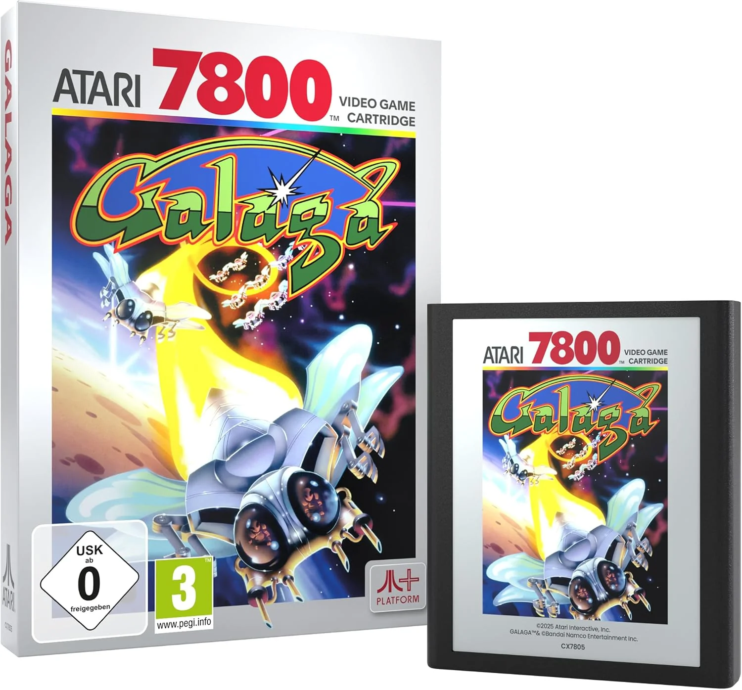 GALAGA (compatible with Atari 2600+, Atari 7800+ and Atari 7800 video game systems - Image 3