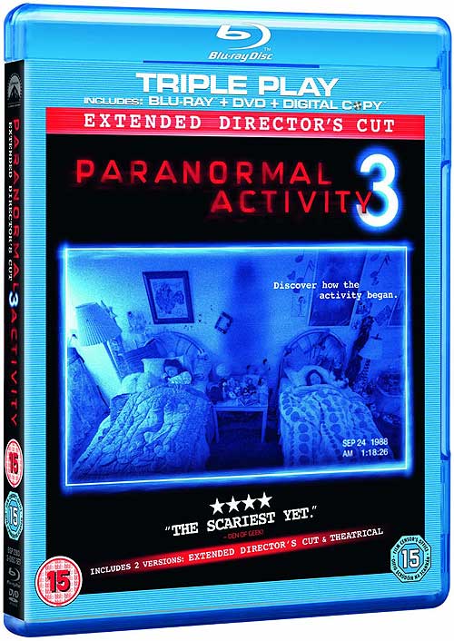 Paranormal Activity 3 (Blu Ray, DVD & Digital Copy)
