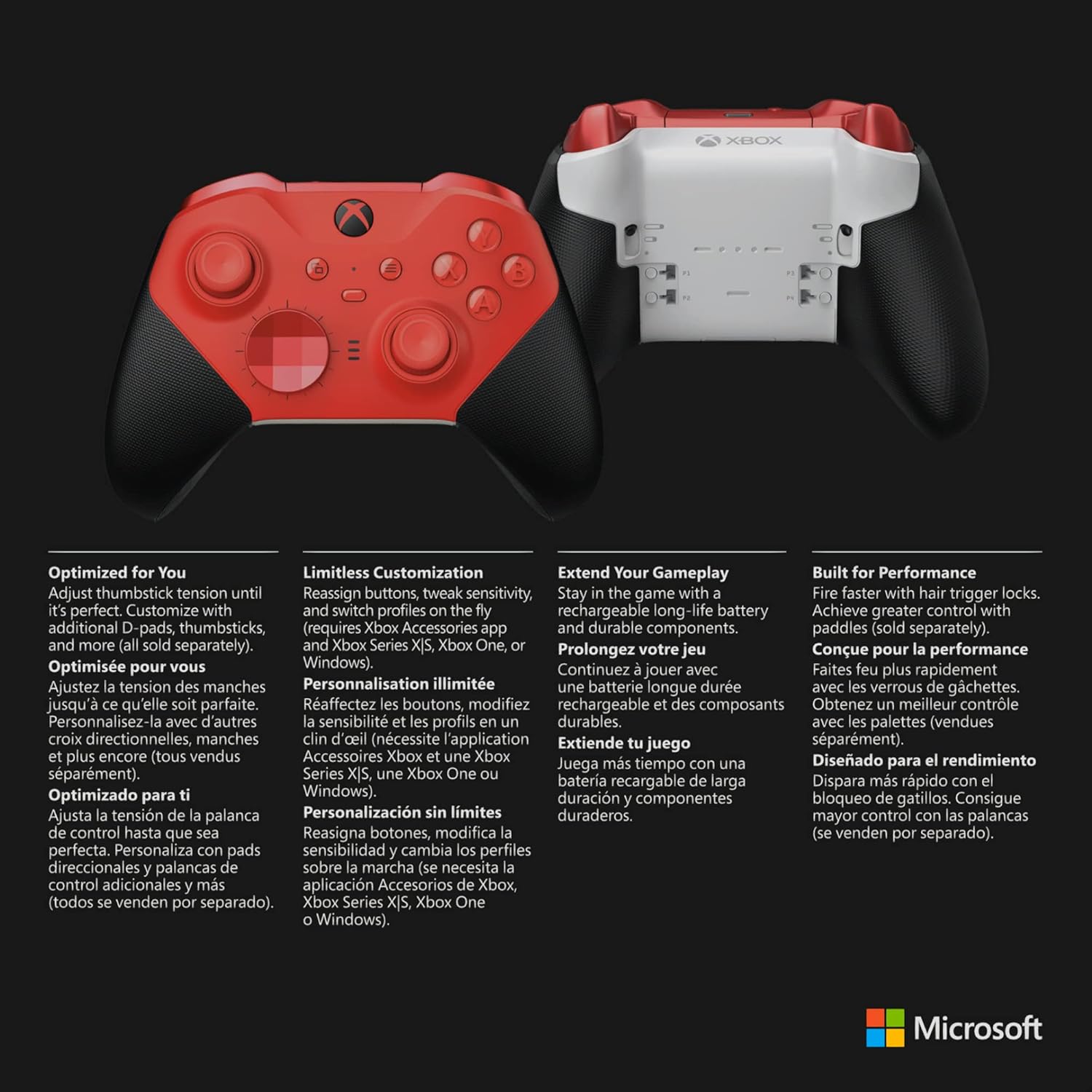 Xbox Elite Wireless Controller Series 2 – Core Edition (Red) - Image 5