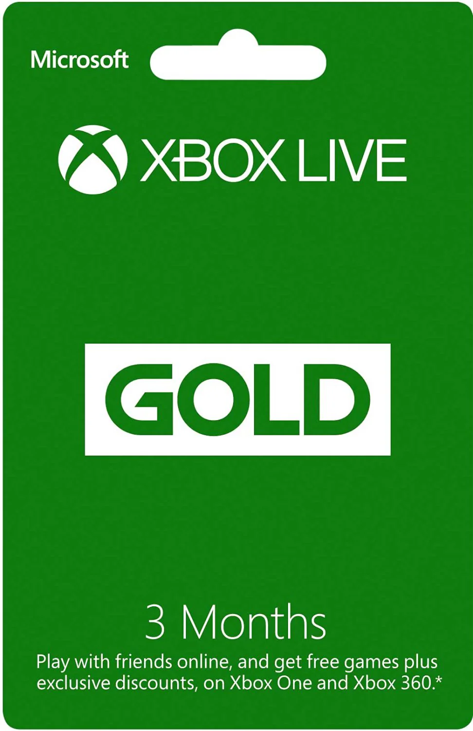 Xbox Live 3 month Gold Membership Card (Xbox 360 + Xbox ONE)